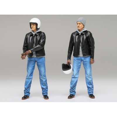 STREET RIDER 2 DIFFERENT POSES -  1/12 SCALE -TAMIYA 14137